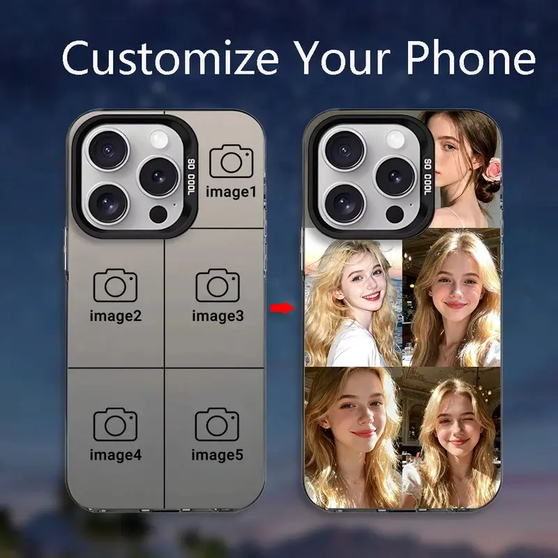 DIY Multi-Image Customized IMD Shockproof Cellphone Back Cover Casing, Protective E-Commerce Accessory for Handheld Devices - Compatible with iPhone 17 Air,16,16e,15,14,13,12,11 Pro Max,SE 2022,XS,XR,7,8 Plus