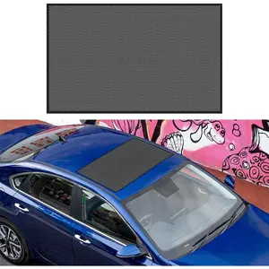 Magnetic Car Sunroof Sun Shade, Skylight Mosquito Net, Breathable Car Roof Cover Sunshade for SUV, RV, Camping, UV Sun Protection for Moonroof (39.4"*25.6")