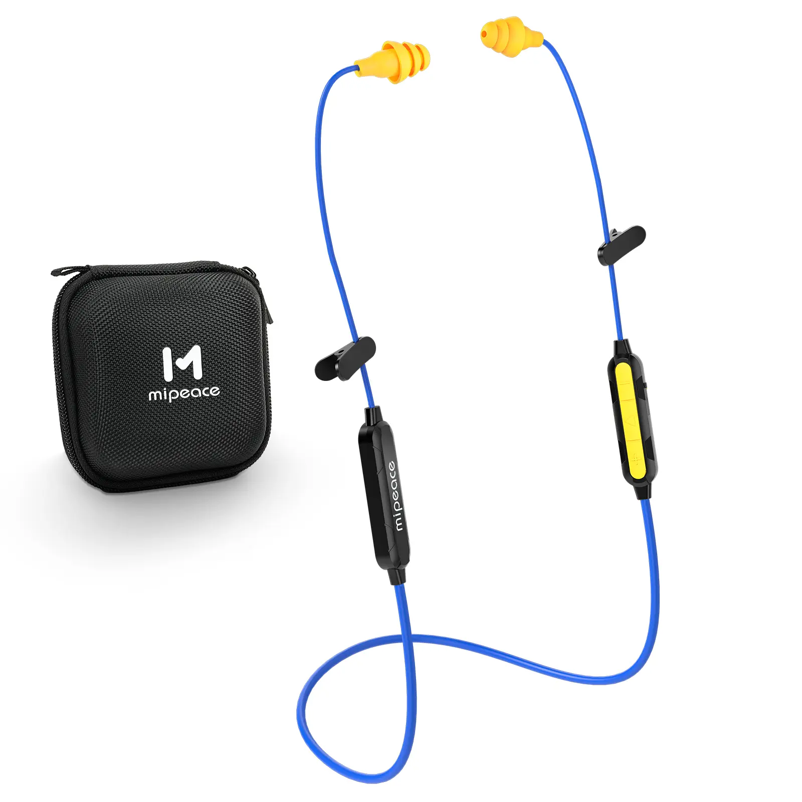 MIPEACE MI08 Wireless BT Headset Light Weight In-Ear Earbuds - 29dB NRR Noise-Isolating Headphone, Built-in Mic & Controls, 19+ Hrs Battery, Water Resistant, Hearing Protection for Mowing, Construction