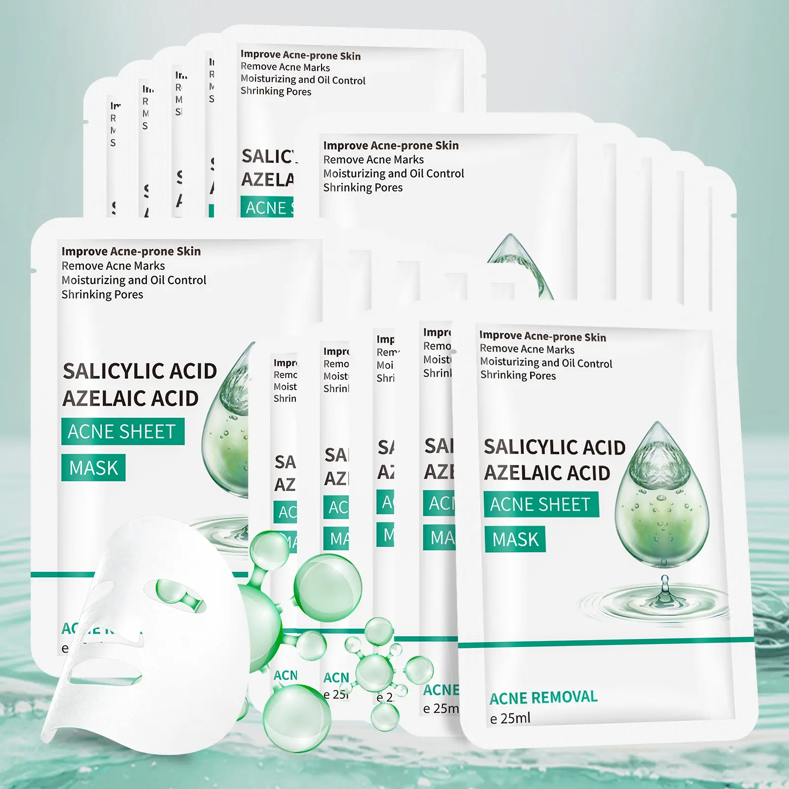2% Salicylic Acid Acne Skincare Set, Fade Post-Acne Marks Tighten Pores for Oily Skin，Oil Control Blackhead Remover for Oily Acne Prone Skin