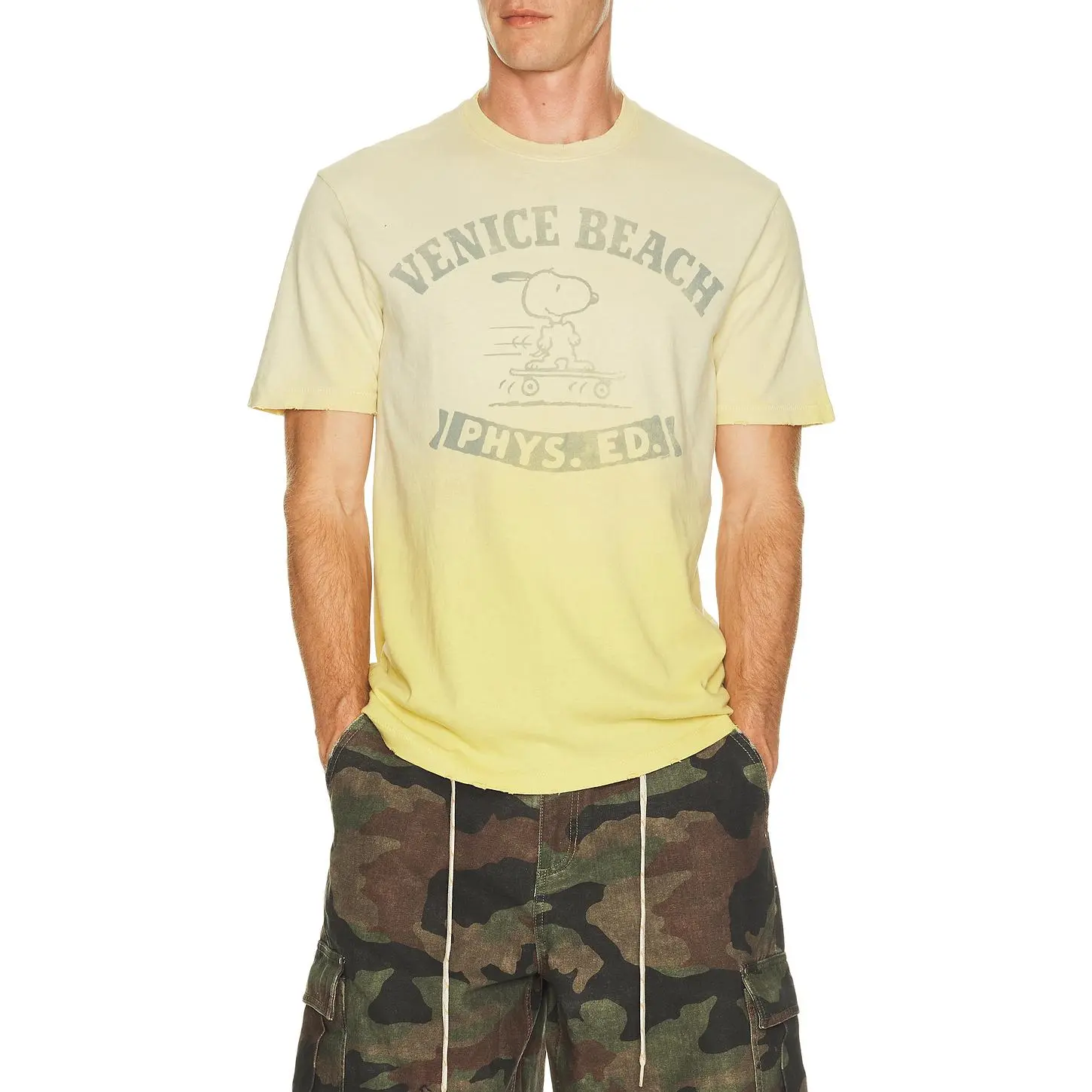 Junk Food Venice Beach Snoopy Tee in Dusty Citron