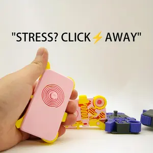 1pc Relax Box&Tactile7 Modular, 7-Way Sensory Rotator 3D-Printed Polymer Anti-Anxiety Fidget Device
