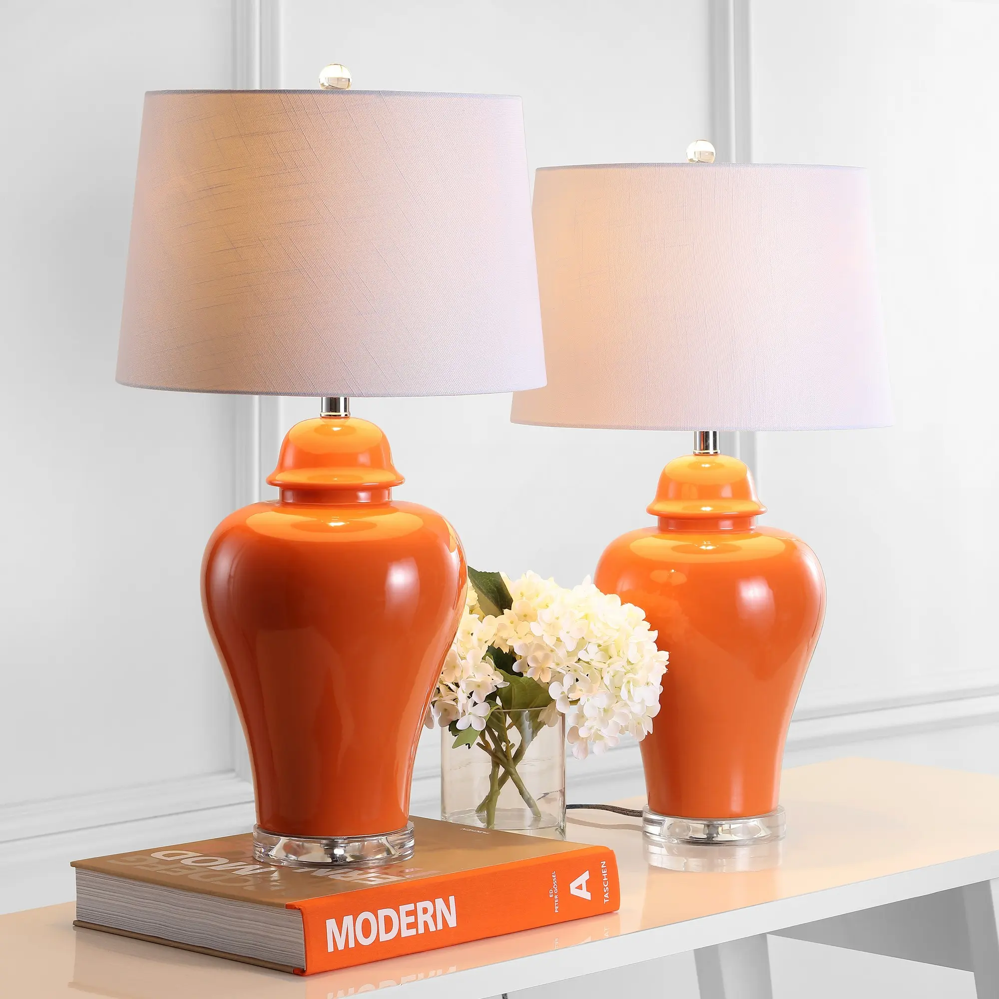 JONATHAN Y Winnie Ceramic Urn LED Table Lamp - Indoor Lighting for Bedroom, Living Room, Foyer, Ambient Lighting Lamps, Bases & Shades