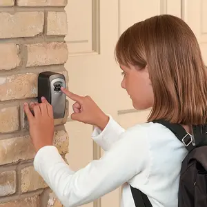 Ultra-Secure Flip Top Key Safe Box, Wall Mounted Metal & Plastic Key Storage, Combination Access, Home, Hotel, Emergency, Travel Use