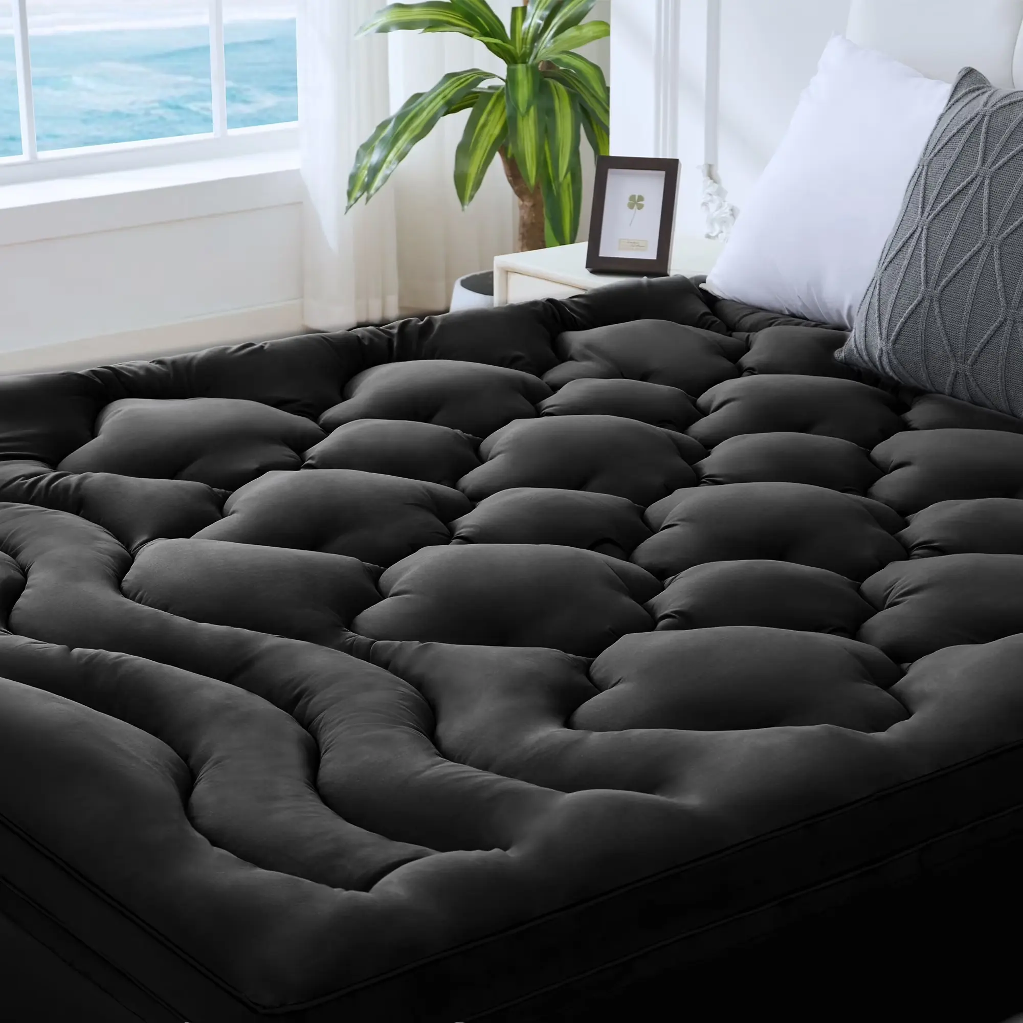 Extra Thick Twin Mattress Topper, Cooling Mattress Pad Cover, Mattress Protector with 8-21 Inch Deep Pocket,Comfortable