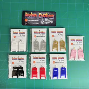 Closed Folding Chair Acrylic Earrings for Alabama Montgomery Brawl 2023