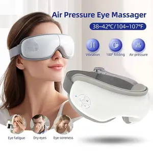 Bluetooth-compatible Heated Eye Massager, Foldable Hot Compress, Voice Broadcast, Heating Vibration, 4 Modes, Music, 180° Portable Design, Ideal Gift