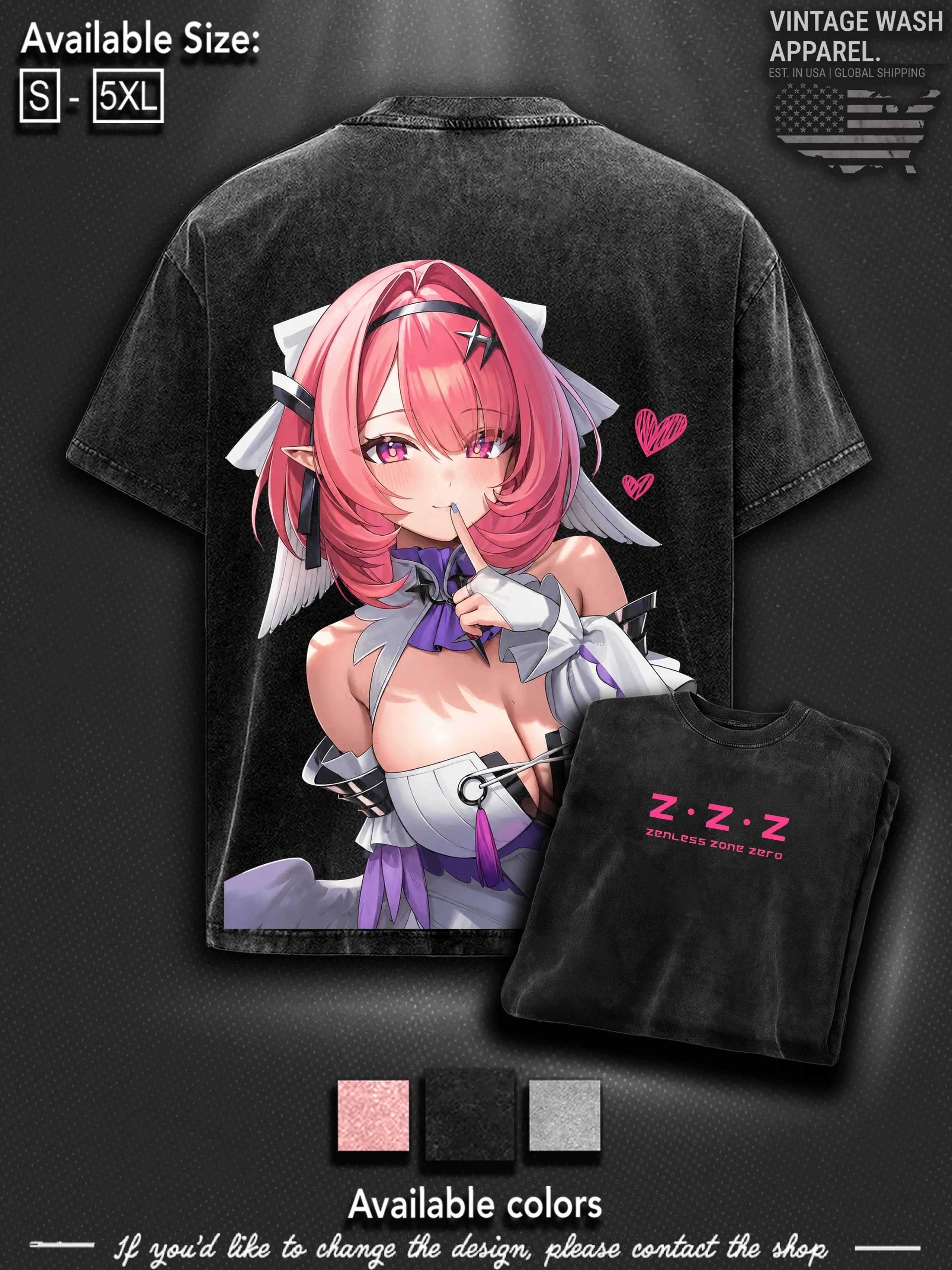 Zenless Zone Zer0 Remielle Dan Character Game Shirt, ZZZ Game Oversized Cotton Casual Top for Men, Menswear Crewneck Tshirt Breathable Classic