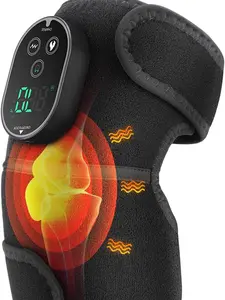 Cordless Knee Heating Pad for Pain Relief & Arthritis, 6 Temp Levels, 3 Vibration Modes, 3000mAh Battery, 80-Minute Runtime, 3 Timer Options, Adjustable Straps, Travel-Friendly for Shoulder Elbow Use by Adults, Mom Gift, Self Care Products