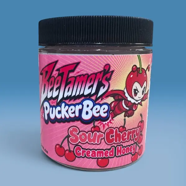 Bee Tamer Sour Cherry Creamed Honey – 6 oz