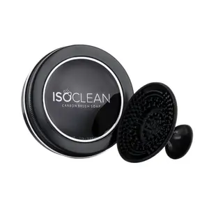 ISOCLEAN Carbon Makeup Brush Soap - Vegan & Cruelty-Free with Scrubbing Mat Included for Deep Cleansing and Long-Lasting Brushes UK