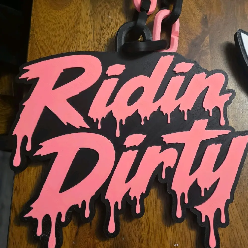 Ridin Dirty Gothic Alloy Necklace Chain with Pendant, Daily Wear Costume Jewelry Accessory