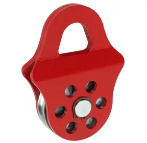 1pc Heavy Duty Winch Pully Block - Double Capacity, Red, Durable Synthetic Rope Towing Accessory, Towing Accessories, Sleek Appearance, Robust Construction, Heavy Duty Winch Pulley Red for Truck Tractor ATV UTV