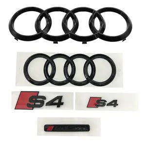 Audi S4 2010-2019 Abs Car Front Rear Emblems, High Gloss Scratch Resistant Wearable, Anti-Oxidation Non-Fading, Precise Fit Easy Installation