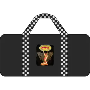 Mopar Girl Logo duffel bag | vintage car emblem, checkered strap