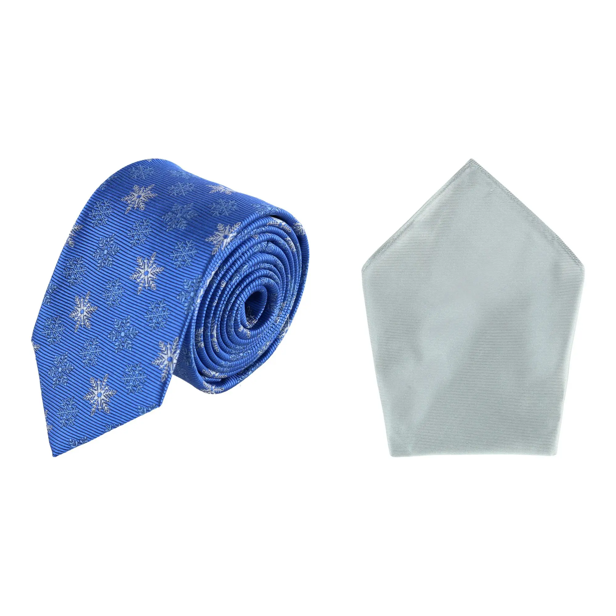 Trafalgar Let It Snow Necktie & Gatsby Pocket Square Bundle, Ties