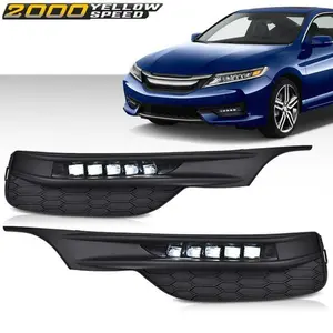 Fit For 2016 2017 Honda Accord Sedan  LED Fog Lights Bumper Lamps+Wiring