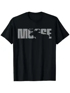 Moose Lover Apparel Men's & Women's T-Shirt - Heavyweight 100% Cotton Moose Graphic Tee Loose Fit Streetwear Shirt for Moose Hunters Wildlife Lovers - Ideal Birthday/Christmas Gift for Outdoorsy Adults Everyday Outfit Casual Wear Street Style Vintage Desi
