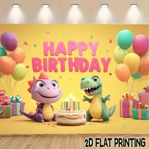 2D Flat Banners 1pc Beautiful dinosaur  Theme designfor parties, events and home decor, perfect for living rooms