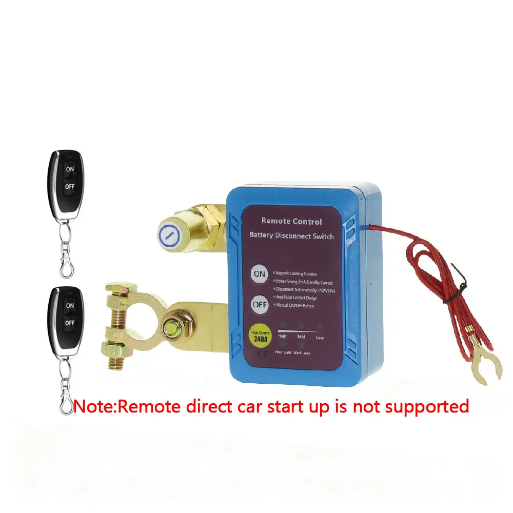 Kill Switch for Car 12V 240A Remote Car Battery Disconnect Switch - Anti-Theft Automatic Kill Switch, Auto Cut/Shut Off Switch for Car, Truck, Marine, RV, ATV, Boat - Vehicle Anti-Theft Power Disconnector