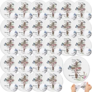 50 count Christian Religious Church Fans Folding Handheld Fans for Wedding Guests Decorative Foldable Collapsible Hand Fan for Women Outdoor Church  Summer Christian Gifts(Floral)