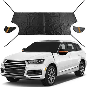 Windshield Snow Ice Cover for Cars, Extra Larger Size 82"x 62" Shade, Waterproof Winter Frost and Sunshade Cover with Side Mirrors Cover, Windshield Protector for Cars, SUVs, Trucks
