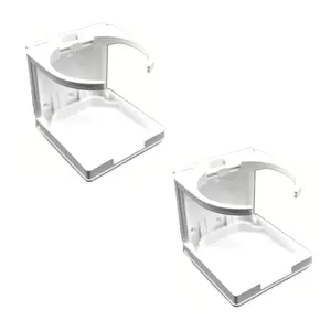 Marine City White Adjustable Folding Cup Holder – ABS Plastic, 2-5/8” to 3-1/2”