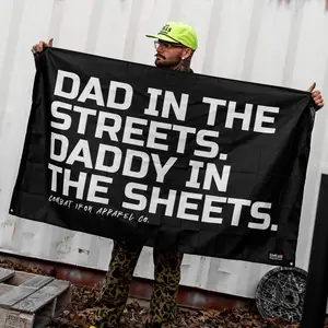Dad In The Streets. Daddy In The Sheets. 3' x 5' Wall Flag Tapestry Room Decor Tapestry Wall Mural