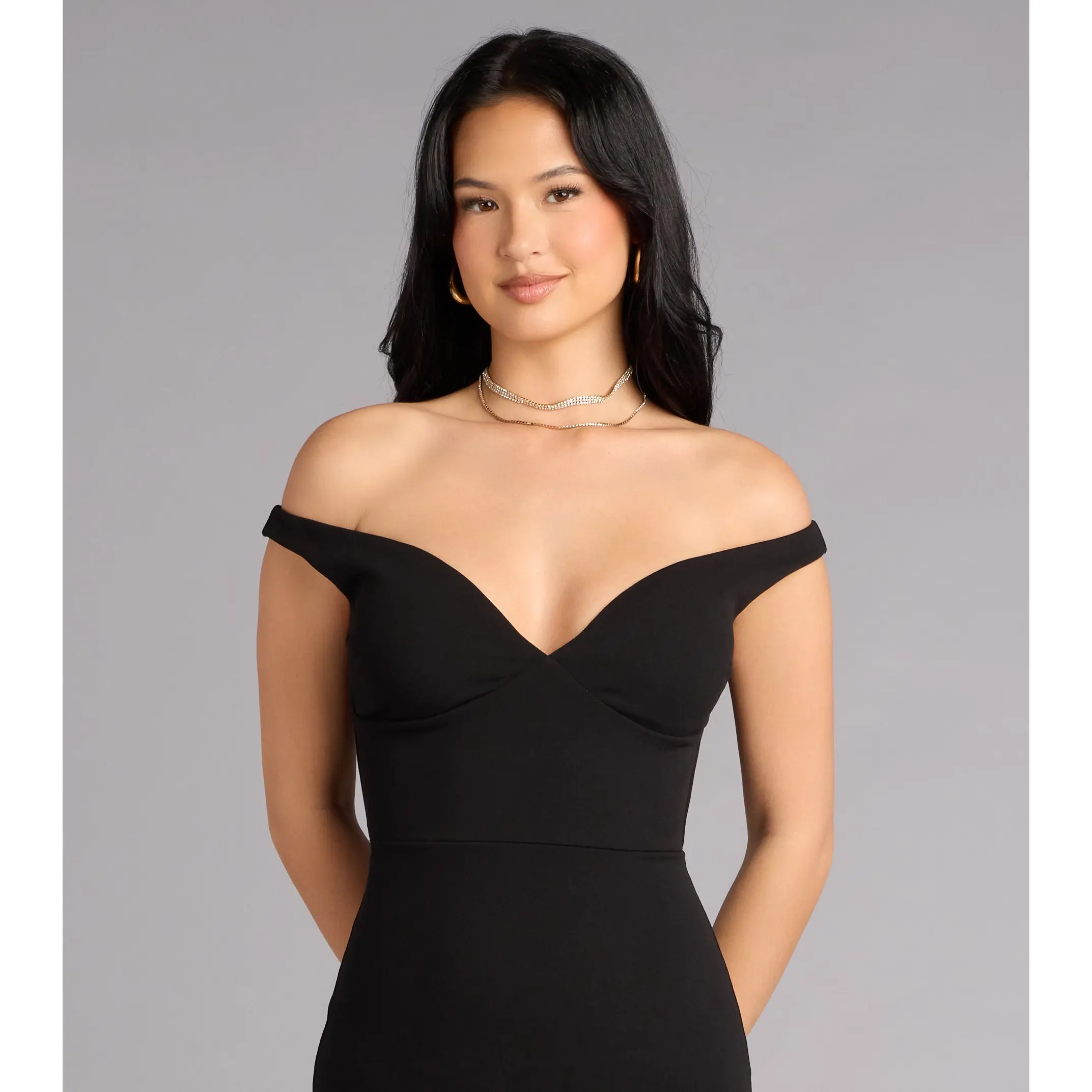 kaliyah formal high slit lurex dress Kaliyah Formal High Slit Lurex Dress
