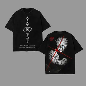 [COLLECTION2] Best Gojo Satoru T-Shirt - Jujutsu Kaisen Tshirt, THE HONORED ONE JJK Anime Double Printed Vintage Washed Tee Unisex Oversize Anime Manga Washed Heavyweight Cotton T-shirt, Anime Merch
