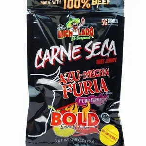 HOT!!! Sr. Michelado Carne Seca - Crunchy Beef Jerky - Azu Mecha Furia BOLD 2.5oz