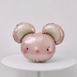 Cute Mouse Shaped Balloon, 1 Count Pink Mouse Balloon, Birthday Party Photography Props Decoration, Party Supplies