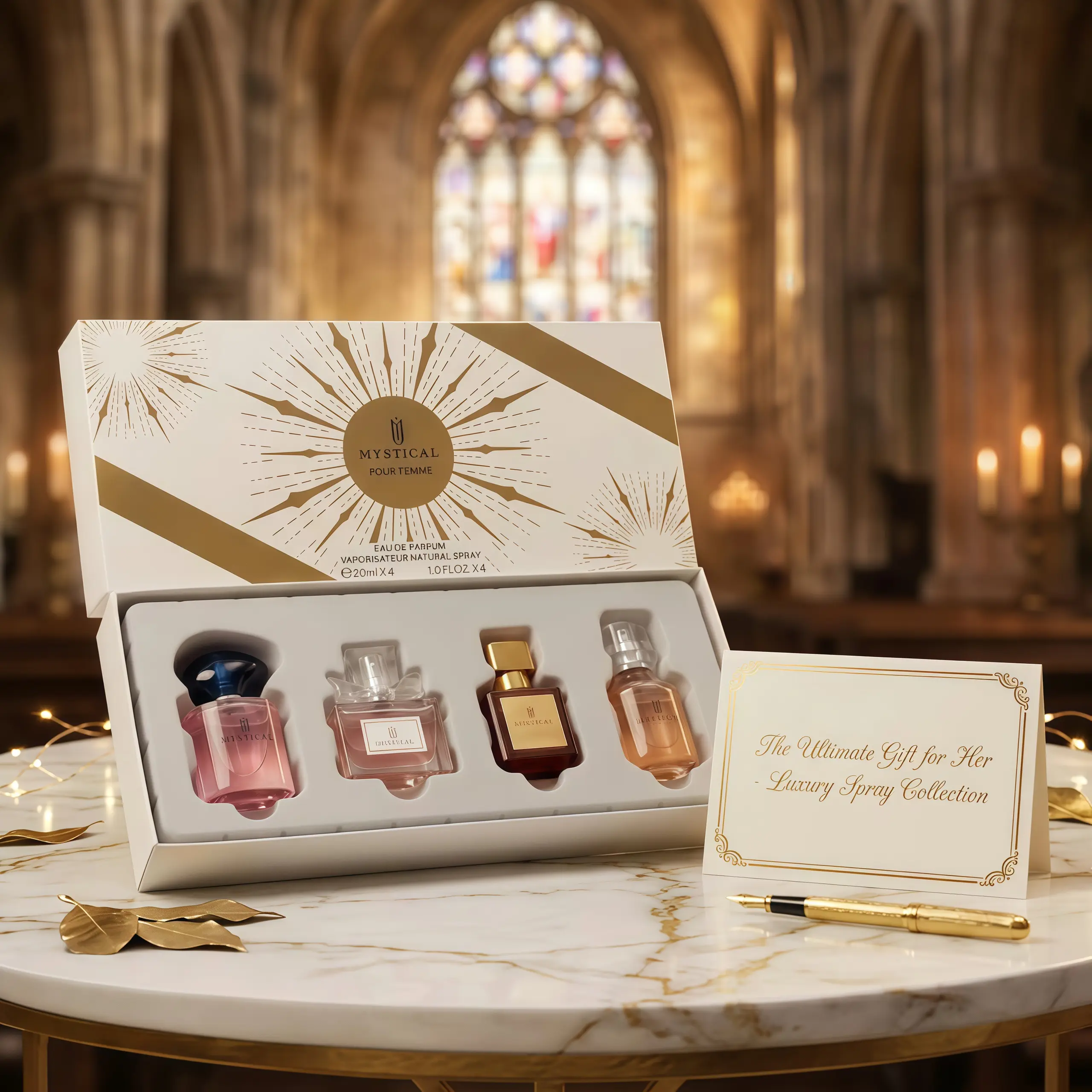 Iridescent Glow Women's Perfume Set | 4*30ml（1.0 FL.OZ.×4） | Focuses on sweet, floral-fruity, and warm fragrance notes | Tailor-made for beautiful women | curations good scent | Long-lasting fragrance |  Women's Fragrance