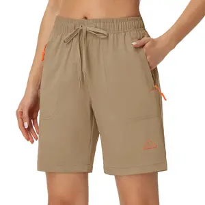 YSENTO Women's Hiking Shorts 8" Quick Dry Lightweight Water Resistant Outdoor Travel Shorts with Pockets