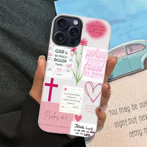 Bible Quotes Phone case for iPhone Samsung 17Pro Max Air 16 15Plus 14 13 12 11 XR XS Galaxy S25 S24 S23 S22 A71 A56 A55 A54 A53 A52 Note20 Ultra cases, Drop-Proof Phone Case Flower Cute Gift for Her.HY11