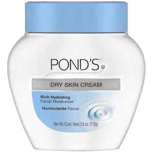 Pond's Dry Skin Cream 3.9 oz Dermatologist Tested Hypoallergenic Rich Hydrating Facial Moisturizer for Sensitive Skin