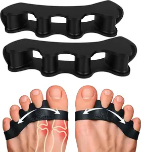 PrimalStep Toe Separators, Spreaders, Spacers, Straightener to Correct Toes for Men and Women, Bunion Corrector, Plantar Fasciitis and Athletic Mobility, S/M