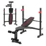 「HomeGym」Adjustable Weight Bench with Squat Rack – 5-in-1 Foldable Home Gym, 650 LBS Capacity, Multi-Position Bench Press Station for Leg Curls, Incline & Decline Workouts