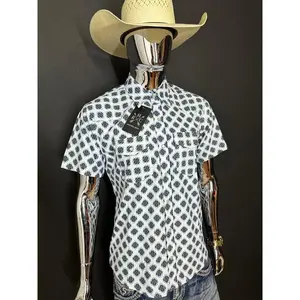 Greg Retro Snap Short Sleeve Aztec Pattern