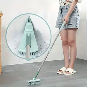 1pc Floor Scrub Brush Shower Scrubber Brush Long Handle Detachable Hard Brush for Cleaning Bathrooms and Other Places 37.4 Inches Long