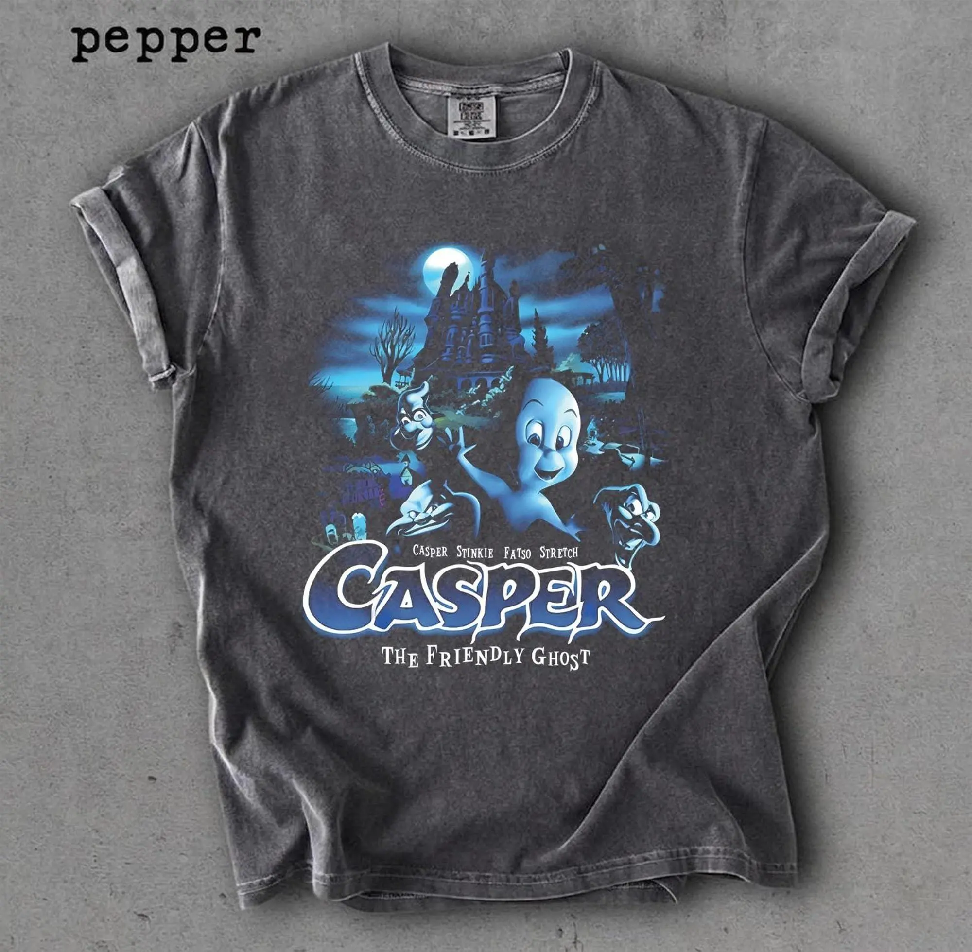 Comfort Colors Halloween Casper Graphic T-shirt, Funny Spooky Movie Shirt, Trick Or Treat, Unisex Tee Top, Gift For Him Her