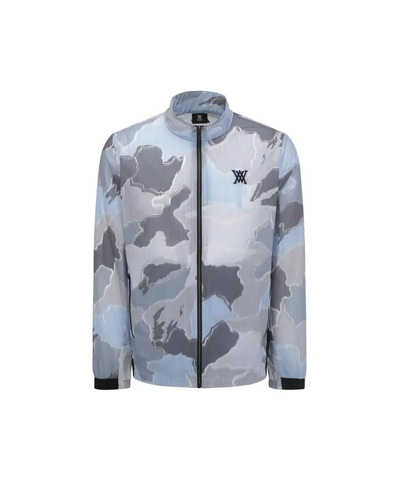 Anew Golf Men's SM Wave Pattern Jacket - Light Blue