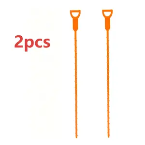 2 Pack Multi-Use Drain Cleaning Tool — Works on Bathroom Sinks, Shower Drains, Kitchen Pipes & Toilets, Safe & Reusable!