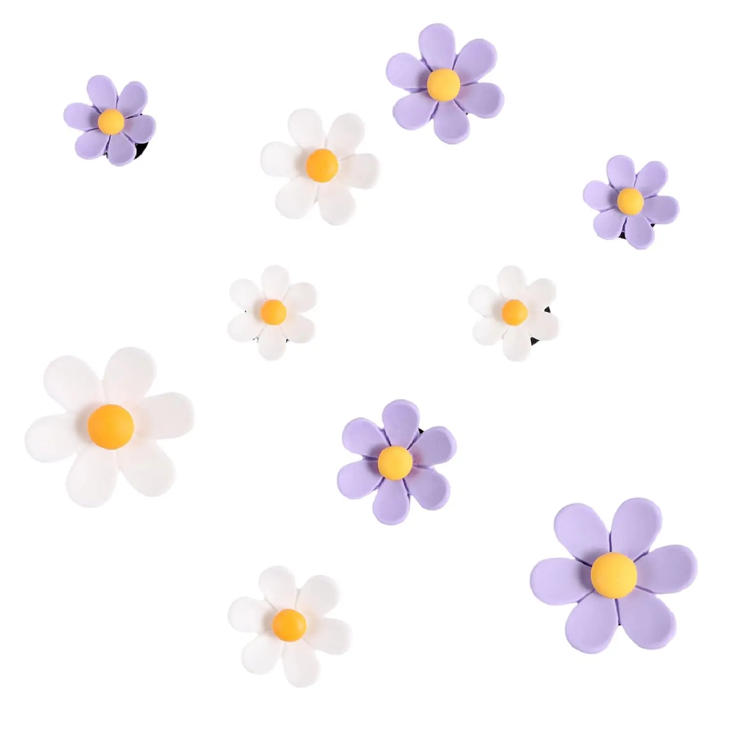 Purple White Flower, 10Pcs