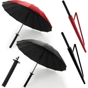 2 Pcs Katana Samurai Sword Umbrella Japanese Anime Semi Automatic Umbrellas Creative Folding Windproof Rain Protection for Adults Portable Gifts for Cosplay Travel Birthday, 16 Bone Fishing Lure Set for Fresh and Saltwater Bass Lures with Floating Tail