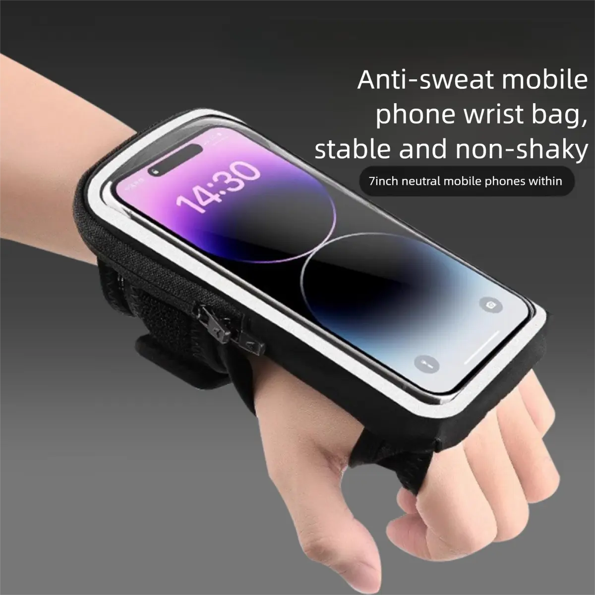 Running Armband, Sports Phone Holder for iPhone Galaxy, Fitness Workout Armband Protective Case with Earphones Pocket & CardSlot, Phone Accessories for Training, Jogging Equipment, Trail Running