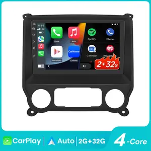 Car Stereo for Chevy Silverado GMC Sierra 2014-2018 touch screen has Android Auto Wireless Carplay, Bluetooth WIFI supports GPS Navigation (With Bose system, you need to purchase an additional fiber optic box! ! !）