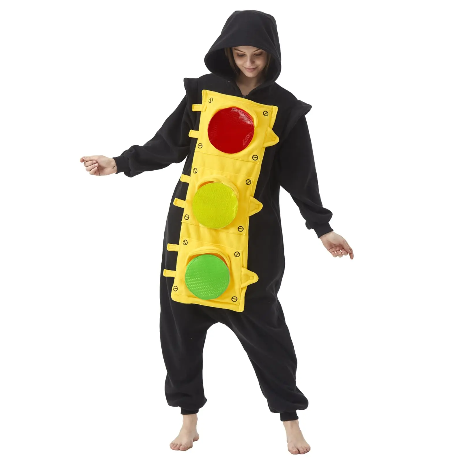 Women's Fitted Traffic Light 1-Piece Jumpsuit - All-Season Casual Style Day Clothes, 2024 North West Halloween Costume, Homelander Cosplay Uniform