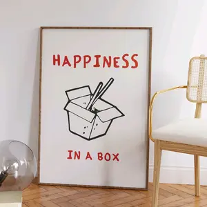 Takeout Print Aesthetic Kitchen Decor Funny Food Art Print Minimalist Kitchen Decor Dining Room Art Takeout Food Poster