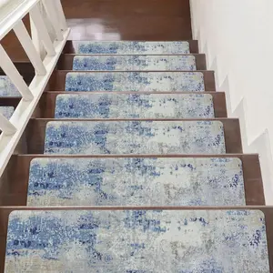 Stair Treads Non Slip for Wooden Steps, 15 count 8"x30" Navy Rubber Backing Stair Runner Mats, Washable  Carpet for Stairs Rugs Indoor Safety Staircase Step Treads for  Elders Dogs